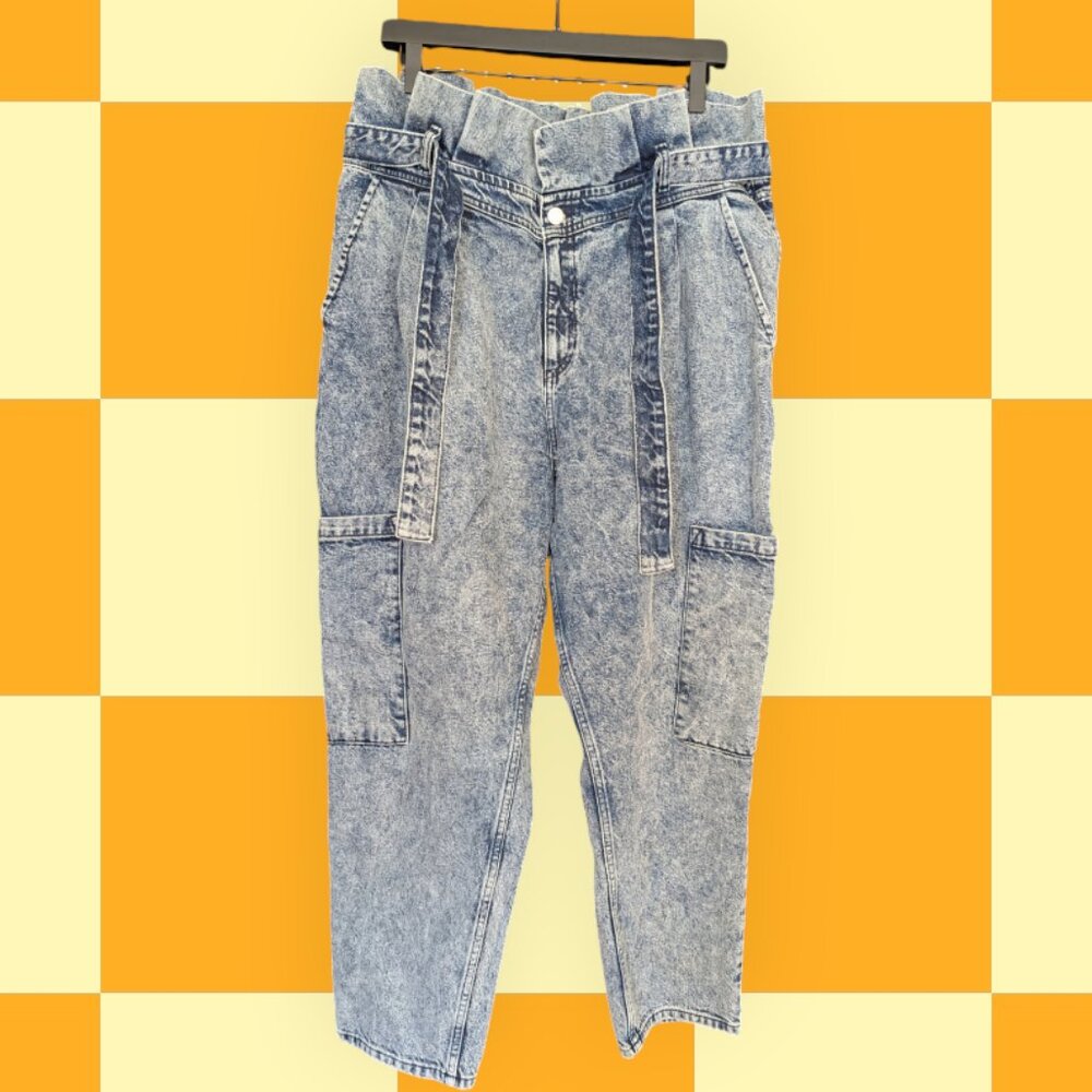 Acid Wash Jeans - Late 80s Early 90s - Reclaimed Vintage Asos - Paper bag - 36"
